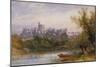 A View of Windsor Castle from the Thames, 1884 watercolor and pencil-James Burrell Smith-Mounted Giclee Print