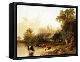 A View of Windsor Castle from the Thames-Henry John Boddington-Framed Stretched Canvas