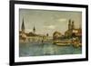 A View of Zurich with the River Limmat from the Quaibrucke Looking Towards the Fraumunstkirche,…-Otto Pilny-Framed Giclee Print