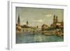 A View of Zurich with the River Limmat from the Quaibrucke Looking Towards the Fraumunstkirche,…-Otto Pilny-Framed Giclee Print