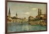 A View of Zurich with the River Limmat from the Quaibrucke Looking Towards the Fraumunstkirche,…-Otto Pilny-Framed Giclee Print