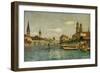 A View of Zurich with the River Limmat from the Quaibrucke Looking Towards the Fraumunstkirche,…-Otto Pilny-Framed Giclee Print