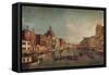 'A View on the Grand Canal Venice', c1740, (c1915)-Canaletto-Framed Stretched Canvas