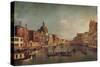 'A View on the Grand Canal Venice', c1740, (c1915)-Canaletto-Stretched Canvas