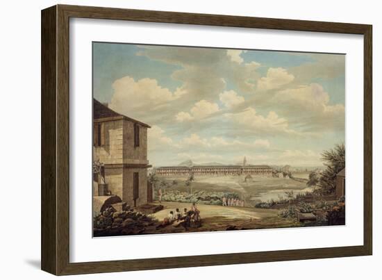 A View on the Island of Antigua: the English Barracks and St. John's Church Seen from the Hospital-Thomas Hearne-Framed Giclee Print