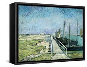 A View Over the Canal-Theo von Brockhusen-Framed Stretched Canvas