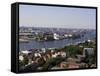 A View Over the City and Port from Michaeliskirche, Hamburg, Germany-Yadid Levy-Framed Stretched Canvas