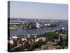 A View Over the City and Port from Michaeliskirche, Hamburg, Germany-Yadid Levy-Stretched Canvas