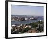 A View Over the City and Port from Michaeliskirche, Hamburg, Germany-Yadid Levy-Framed Photographic Print