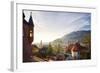 A View over the Misty Old Town of Heidelberg, Baden-Wurttemberg, Germany-Andreas Brandl-Framed Photographic Print