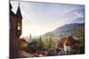 A View over the Misty Old Town of Heidelberg, Baden-Wurttemberg, Germany-Andreas Brandl-Mounted Photographic Print