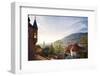 A View over the Misty Old Town of Heidelberg, Baden-Wurttemberg, Germany-Andreas Brandl-Framed Photographic Print