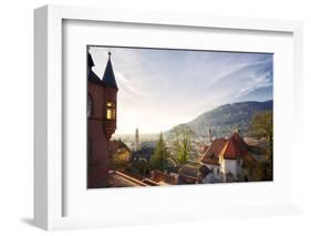 A View over the Misty Old Town of Heidelberg, Baden-Wurttemberg, Germany-Andreas Brandl-Framed Photographic Print