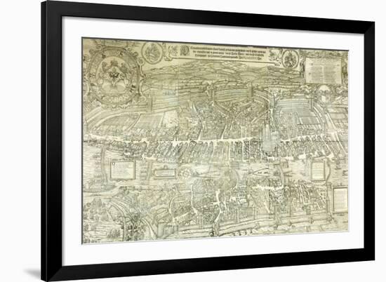 A View-Plan of Zurich, 1576-Murer & Froschauer-Framed Giclee Print