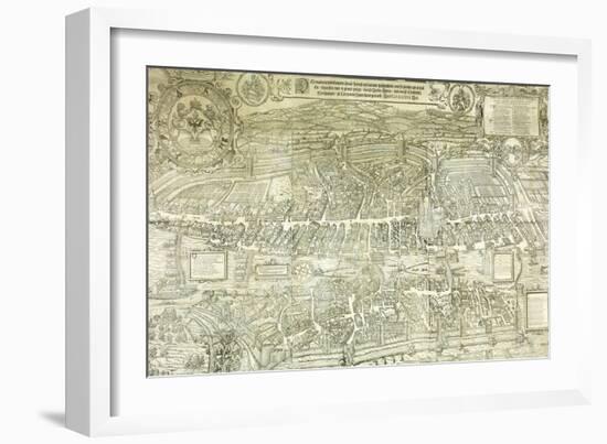 A View-Plan of Zurich, 1576-Murer & Froschauer-Framed Giclee Print