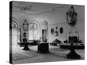 A View Showing the Entrance Hall at Leopoldskron, the Home of Max Reinhardt-John Phillips-Stretched Canvas