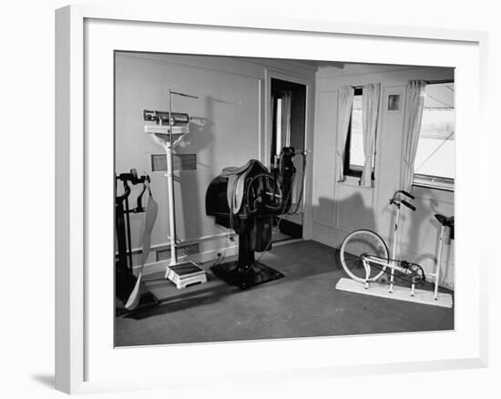 A View Showing the Exercise Room on President Rafael L. Trujillo's Yacht "Ramfis"-Thomas D^ Mcavoy-Framed Premium Photographic Print