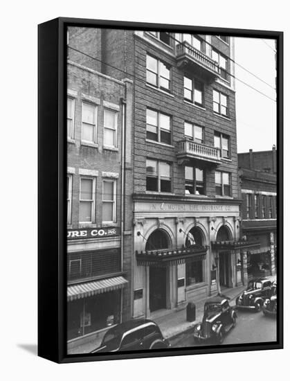 A View Showing the Exterior of the North Carolina Mutual Life Insurance Co-Thomas D^ Mcavoy-Framed Stretched Canvas