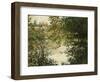 A View Through the Trees of La Grande Jatte Island; a Travers Les Arbres, Ile De La Grande Jatte,…-Claude Monet-Framed Giclee Print