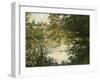 A View Through the Trees of La Grande Jatte Island-Claude Monet-Framed Giclee Print