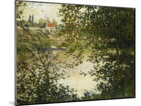 A View Through the Trees of La Grande Jatte Island-Claude Monet-Mounted Giclee Print