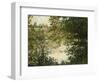 A View Through the Trees of La Grande Jatte Island-Claude Monet-Framed Giclee Print