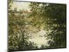 A View Through the Trees of La Grande Jatte Island-Claude Monet-Mounted Giclee Print