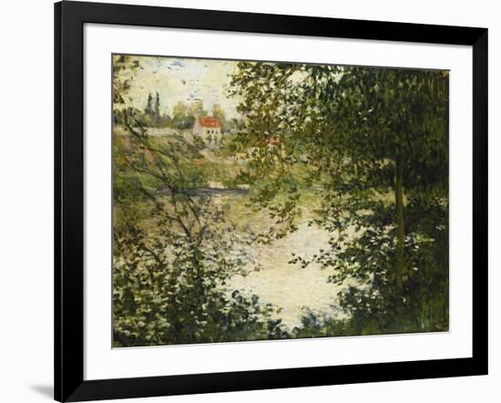 A View Through the Trees of La Grande Jatte Island-Claude Monet-Framed Giclee Print