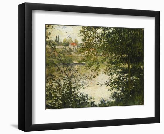 A View Through the Trees of La Grande Jatte Island-Claude Monet-Framed Premium Giclee Print