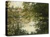 A View Through the Trees of La Grande Jatte Island-Claude Monet-Stretched Canvas