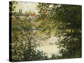 A View Through the Trees of La Grande Jatte Island-Claude Monet-Stretched Canvas