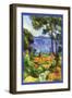 A View Through the Trees Of-Paul C?zanne-Framed Art Print