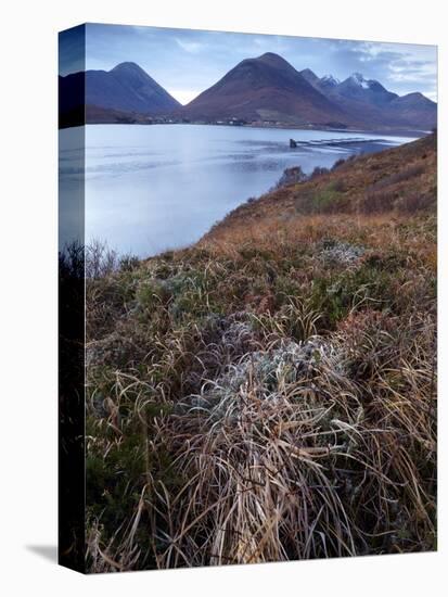 A View Towards the Cuillin Hills Across Loch Ainort on the Isle of Skye, Scotland, United Kingdom-Jon Gibbs-Stretched Canvas