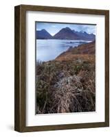 A View Towards the Cuillin Hills Across Loch Ainort on the Isle of Skye, Scotland, United Kingdom-Jon Gibbs-Framed Photographic Print