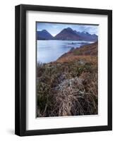 A View Towards the Cuillin Hills Across Loch Ainort on the Isle of Skye, Scotland, United Kingdom-Jon Gibbs-Framed Photographic Print