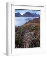 A View Towards the Cuillin Hills Across Loch Ainort on the Isle of Skye, Scotland, United Kingdom-Jon Gibbs-Framed Photographic Print