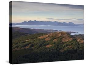 A View Towards the Isle of Skye from Plockton Cags, Plockton, Ross Shire, Scotland, United Kingdom,-Jon Gibbs-Stretched Canvas