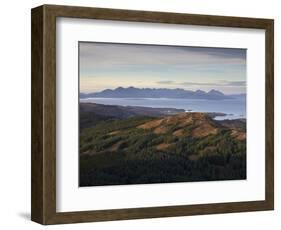 A View Towards the Isle of Skye from Plockton Cags, Plockton, Ross Shire, Scotland, United Kingdom,-Jon Gibbs-Framed Photographic Print
