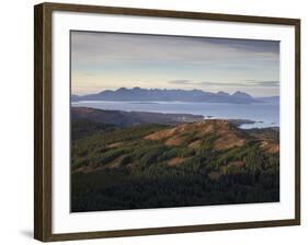 A View Towards the Isle of Skye from Plockton Cags, Plockton, Ross Shire, Scotland, United Kingdom,-Jon Gibbs-Framed Photographic Print