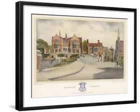 A View Up Toward Some of the Principal Buidings of Harrow School-null-Framed Art Print