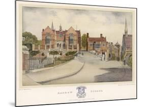 A View Up Toward Some of the Principal Buidings of Harrow School-null-Mounted Art Print