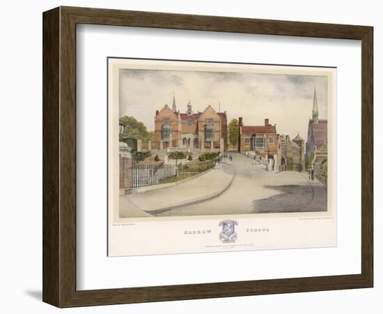 A View Up Toward Some of the Principal Buidings of Harrow School-null-Framed Art Print