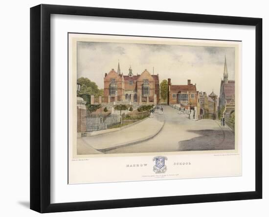 A View Up Toward Some of the Principal Buidings of Harrow School-null-Framed Art Print