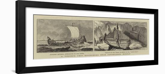 A Viking's Ship Discovered Near Sandefjord, Norway-null-Framed Giclee Print