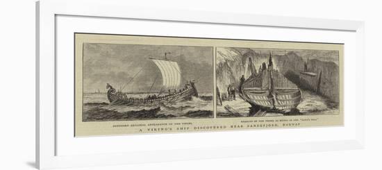 A Viking's Ship Discovered Near Sandefjord, Norway-null-Framed Giclee Print