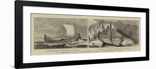 A Viking's Ship Discovered Near Sandefjord, Norway-null-Framed Giclee Print