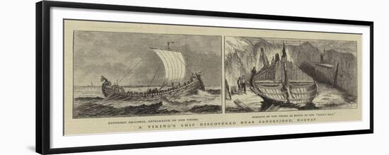 A Viking's Ship Discovered Near Sandefjord, Norway-null-Framed Giclee Print