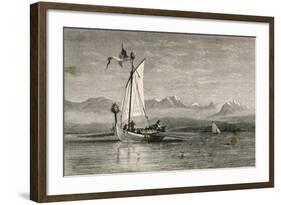 A Viking Ship Returns-null-Framed Art Print