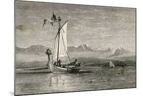 A Viking Ship Returns-null-Mounted Art Print