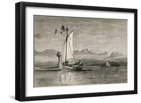 A Viking Ship Returns-null-Framed Art Print